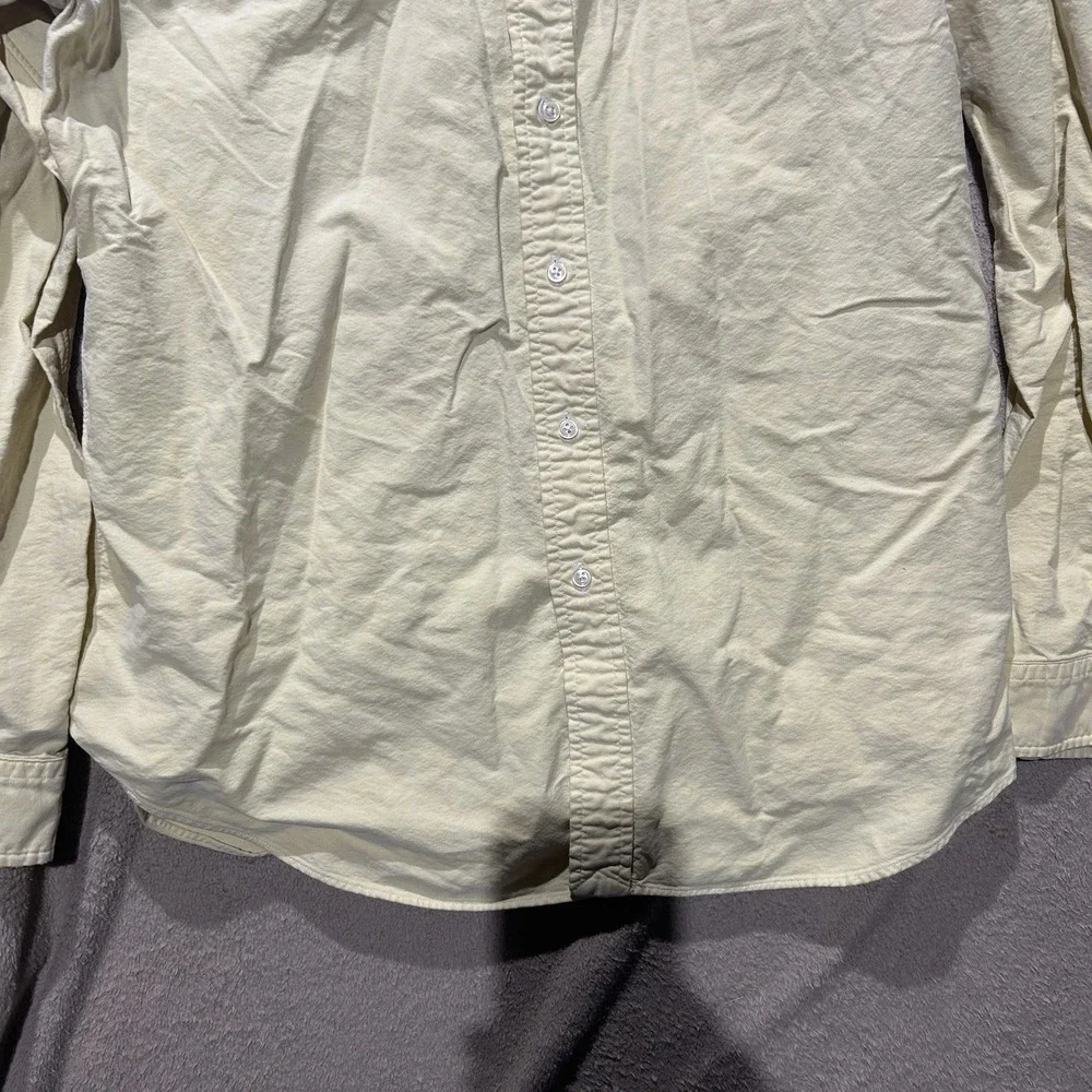 Polo Ralph Lauren Oxford Flesh Pony Shirt Mens L Yellow Long Sleeve Button Down